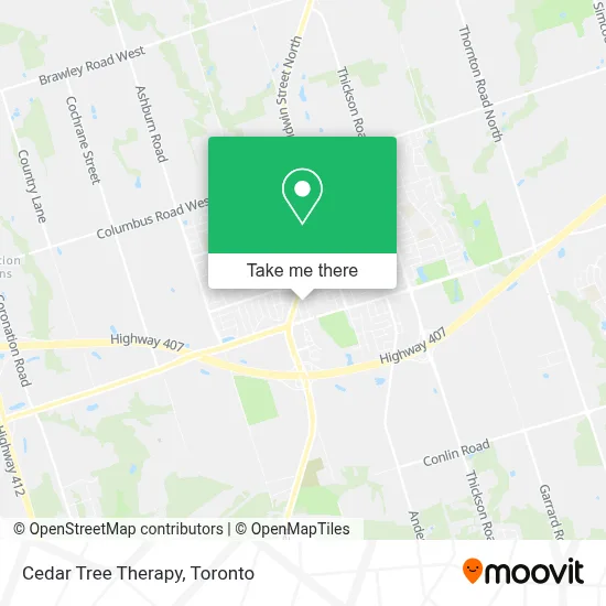 Cedar Tree Therapy map