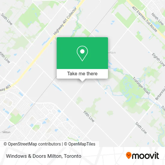 Windows & Doors Milton map