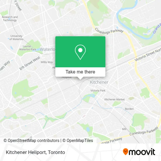 Kitchener Heliport map