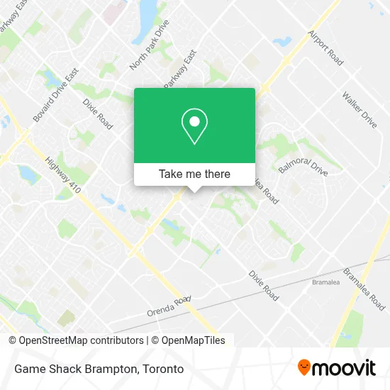 Game Shack Brampton map