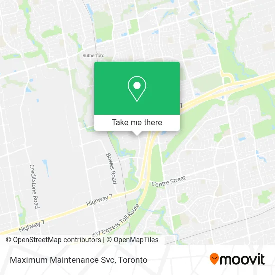 Maximum Maintenance Svc map