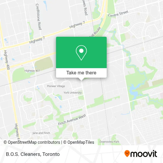 B.O.S. Cleaners map