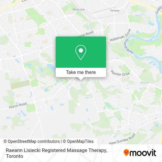 Raeann Lisiecki Registered Massage Therapy map