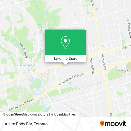 Allure Body Bar map