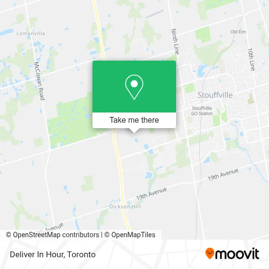 Deliver In Hour map