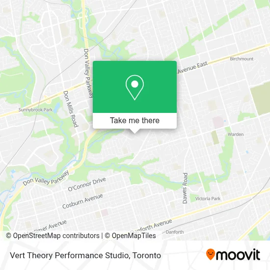 Vert Theory Performance Studio map