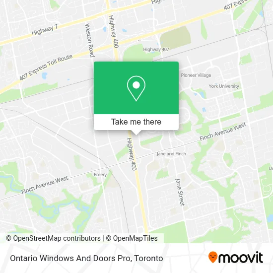 Ontario Windows And Doors Pro map