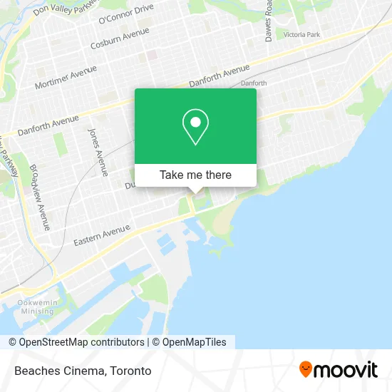 Beaches Cinema map