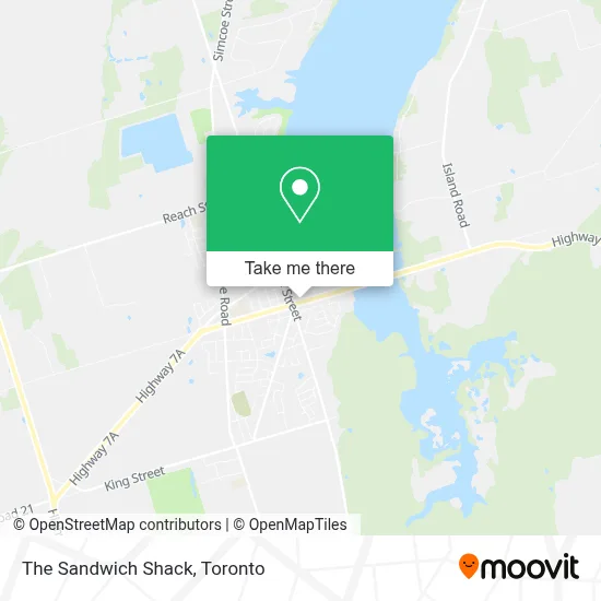 The Sandwich Shack map