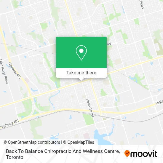 Back To Balance Chiropractic And Wellness Centre map