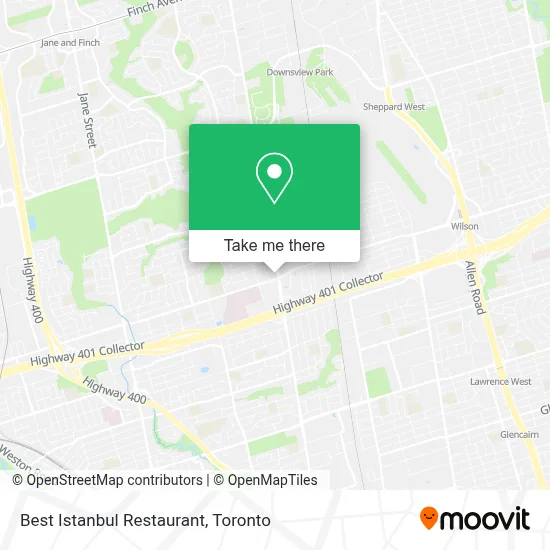 Best Istanbul Restaurant map