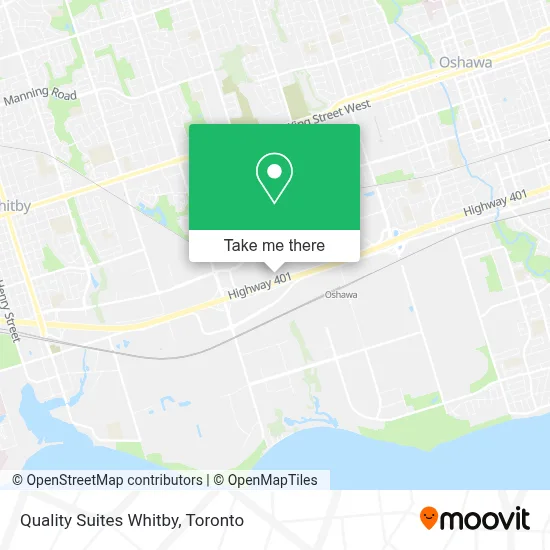Quality Suites Whitby map