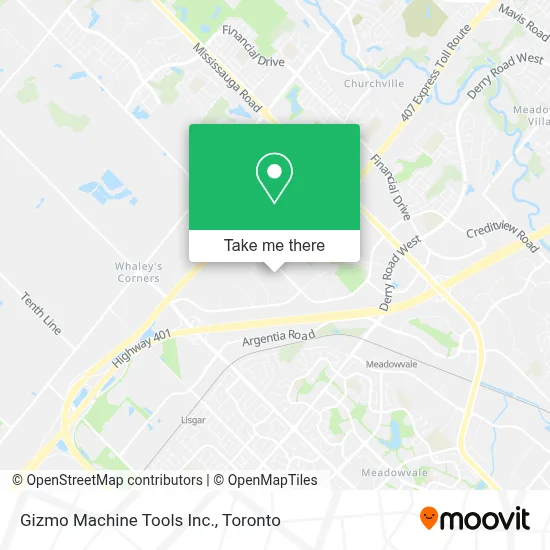 Gizmo Machine Tools Inc. map