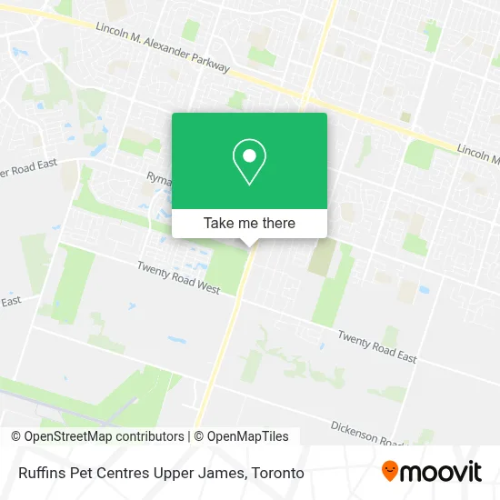 Ruffins Pet Centres Upper James map