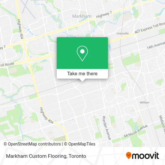 Markham Custom Flooring map