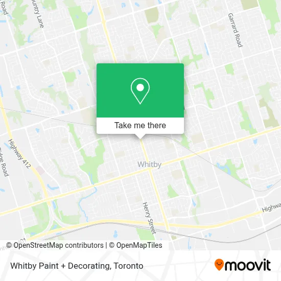 Whitby Paint + Decorating map