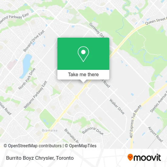 Burrito Boyz Chrysler map