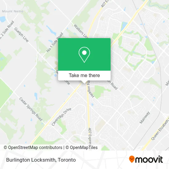 Burlington Locksmith map