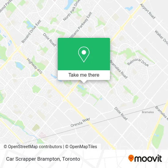 Car Scrapper Brampton map