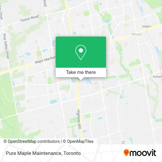 Pure Maple Maintenance map