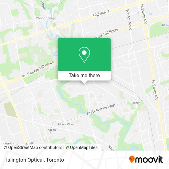 Islington Optical map