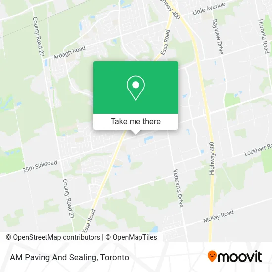 AM Paving And Sealing map