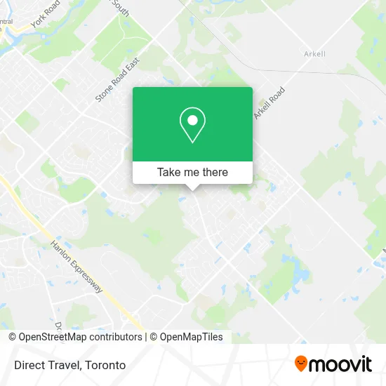 Direct Travel map