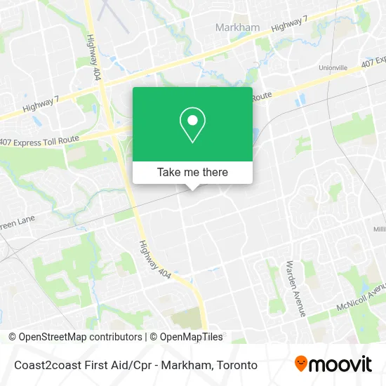 Coast2coast First Aid / Cpr - Markham map