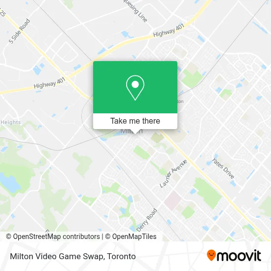 Milton Video Game Swap map