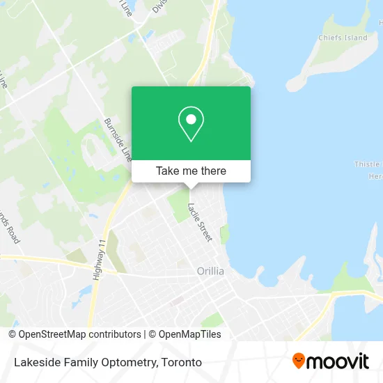 Lakeside Family Optometry map