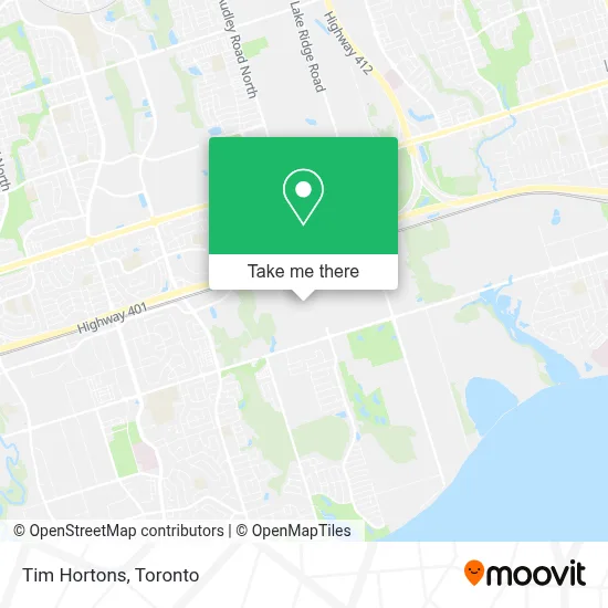 Tim Hortons map
