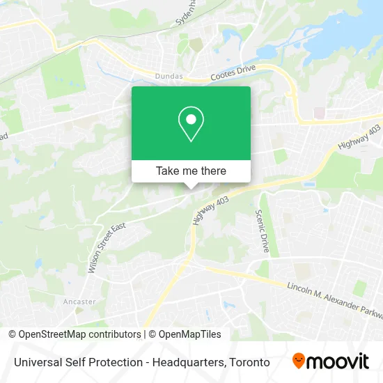 Universal Self Protection - Headquarters map