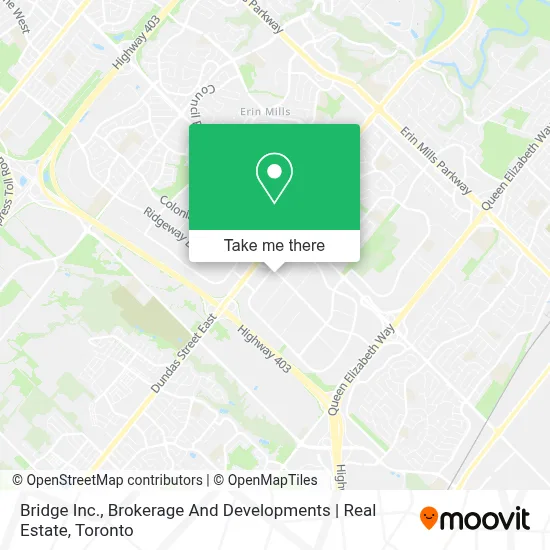 Bridge Inc., Brokerage And Developments | Real Estate map