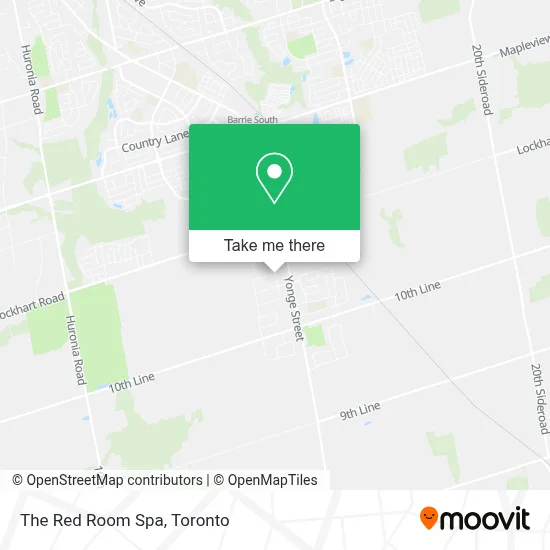 The Red Room Spa map