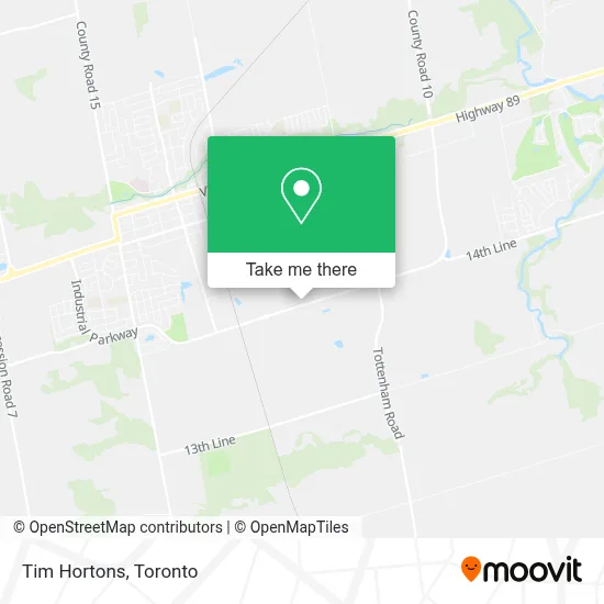 Tim Hortons map