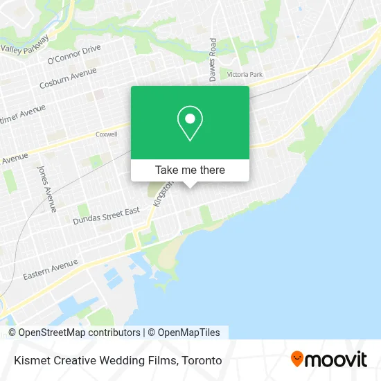Kismet Creative Wedding Films map