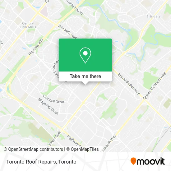 Toronto Roof Repairs map