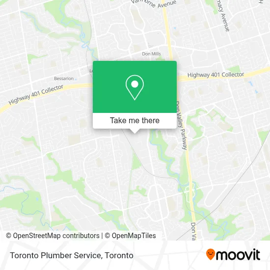 Toronto Plumber Service map