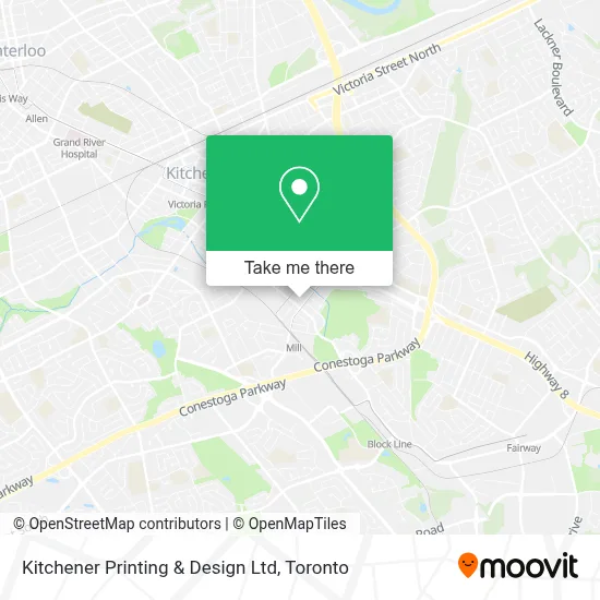 Kitchener Printing & Design Ltd map