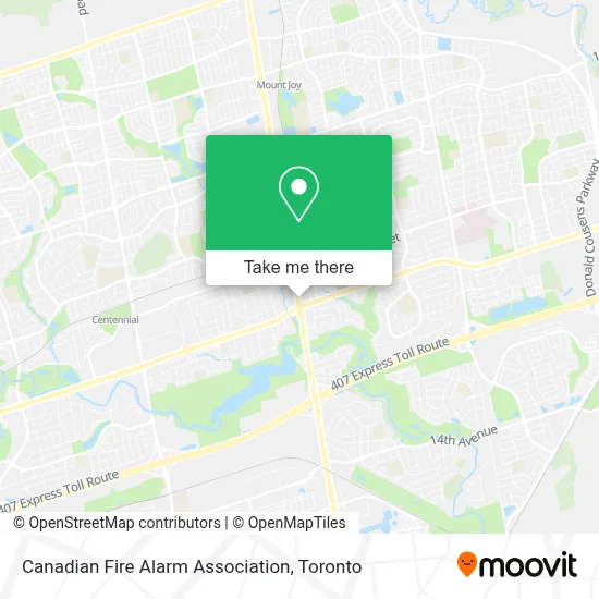 Canadian Fire Alarm Association map