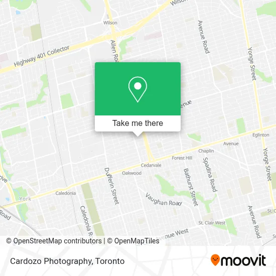 Cardozo Photography map