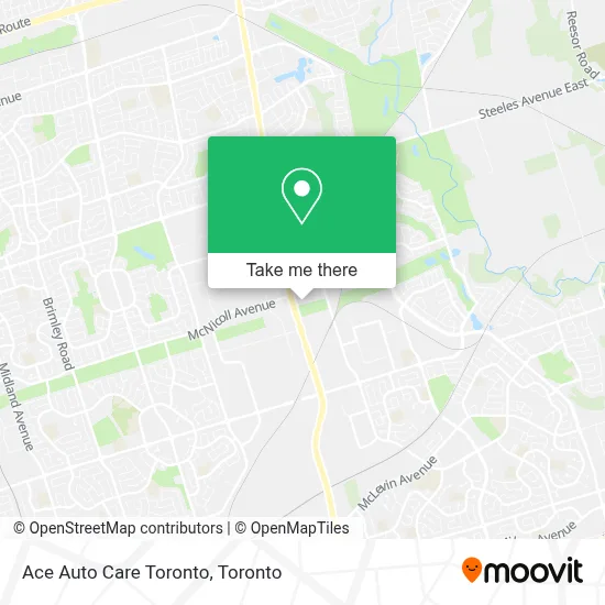 Ace Auto Care Toronto map