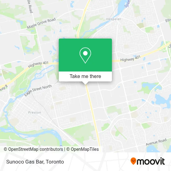 Sunoco Gas Bar map