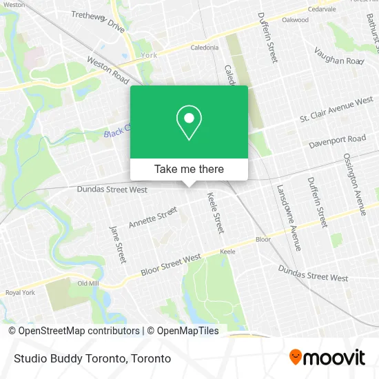 Studio Buddy Toronto map
