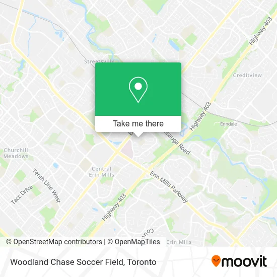Woodland Chase Soccer Field map