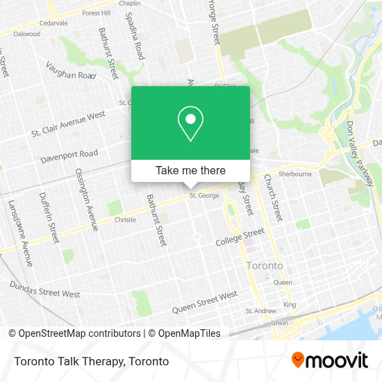 Toronto Talk Therapy map