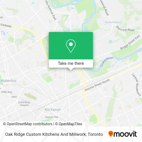 Oak Ridge Custom Kitchens And Millwork map