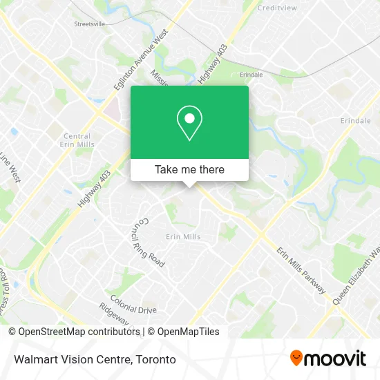 Walmart Vision Centre map