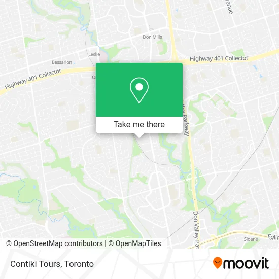 Contiki Tours map