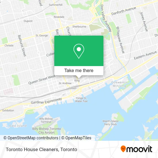 Toronto House Cleaners map